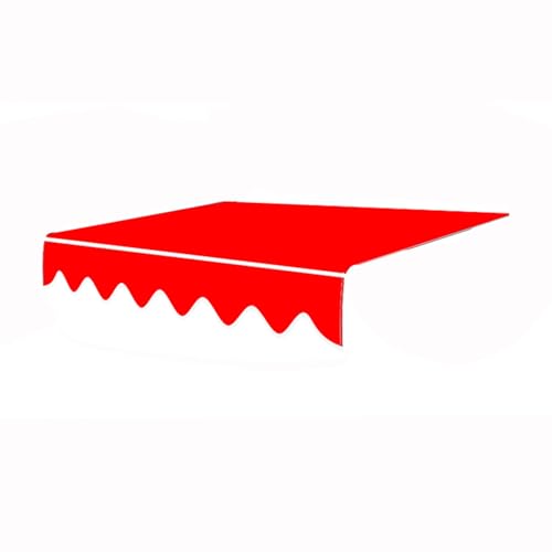 WBQYIPD Ersatz-Markisenstoff-Oberbezug mit Volant-Sonnenschutz, Wasserdicht, Sonnenschutzdach for den Garten, ohne Rahmen, Polyester, Segeltuch for Terrassendeck(700x250cm/23x8ft) von WBQYIPD