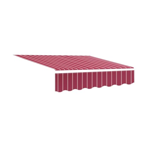 WBQYIPD Ersatz-Streifenstoff for einziehbare Markise, Sonnenschutzdach for den Garten, manueller Sonnenschutz, Segeltuch, Polyester, UV-beständig, wasserabweisend(600x200cm/20x7ft) von WBQYIPD