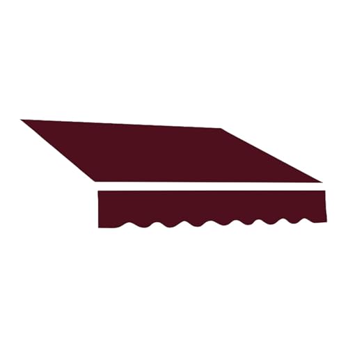 WBQYIPD Ersatzstoff for Einziehbare Markisen, Manuelle Sonnenschutz-Überdachung, Wasserdichtes Sonnenschutz-Canvas for Den Deckbalkon(Red,800x300cm/26x10ft) von WBQYIPD