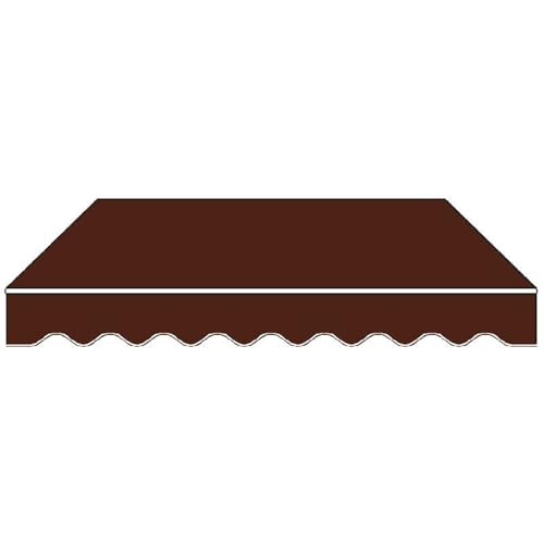 WBQYIPD Ersatzstoff for Terrassenmarkisen, Einziehbares Sonnenschutzsegeltuch Mit Volant, for Außentüren Und Fenster, Sonnenschutzdach(500x350cm/16.4x11.5ft) von WBQYIPD