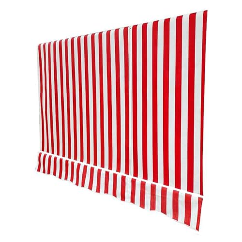 WBQYIPD Manueller Markisenstoff, Ersatz-Segeltuch for Terrassen-Sonnenschutz, Einziehbare Sonnenschutz-Überdachung, Wasserdichtes Polyester-Streifentuch for Den Außenbereich(500x250cm/16.4x8.2ft) von WBQYIPD