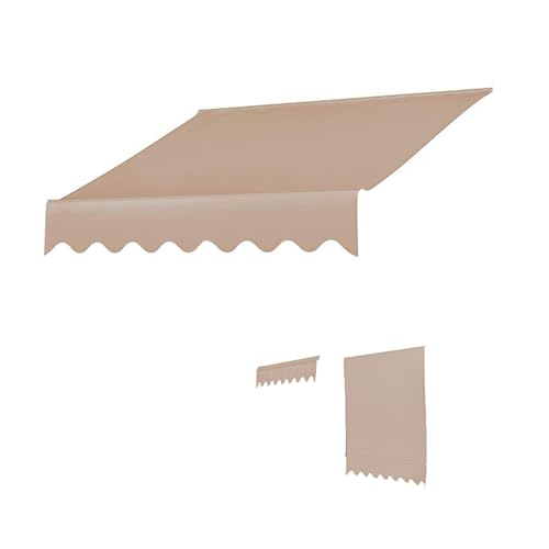 WBQYIPD Manueller Markisenstoff for Terrassentüren Und Fenster, Ersatz-Sonnenschutzplane for Den Außenbereich, Einziehbare Sonnenschutzüberdachung, Wasserdichtes Polyestertuch(400x120cm/13.1x3.9ft) von WBQYIPD