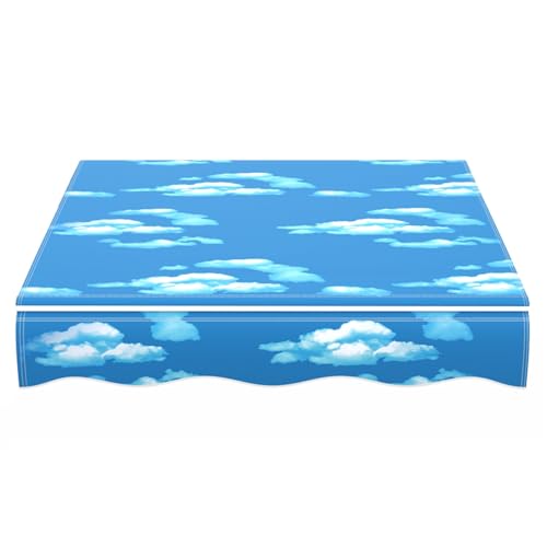 WBQYIPD Markisenstoff, Ersatz-Terrassen-Sonnenschutz-Segeltuch, Sonnenschutz-Überdachung for Türfenster, Wasserdichtes Polyestertuch(600x300cm/19.7x9.8ft) von WBQYIPD
