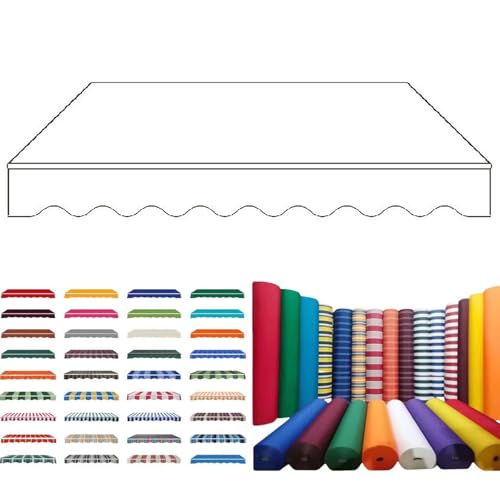 WBQYIPD Mehrfarbiger Markisenstoff-Ersatz, Einziehbare Sonnenschutz-Überdachung, Wasserdichtes Polyester, Sonnenschutz-Segeltuch for Den Terrassengarten(400x400cm/13x13ft) von WBQYIPD