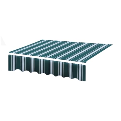 WBQYIPD Terrassenmarkise, Sonnenschutz, Schutzstoff, Ersatz-Sonnenschutzabdeckung, Wasserdichtes Polyester-Canvas Mit Frontvolant for Den Garten Im Freien(400x200cm/13.1x6.6ft) von WBQYIPD