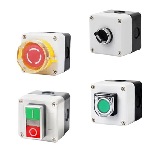 DIY 1P 5A Aufzug Power Start Push Button Switch Control Box Not-Aus IP65 Wasserdichte Anzeige Licht(E) von WBQZMPEF