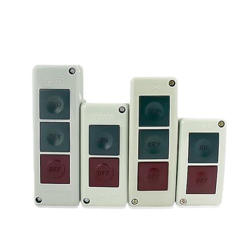 Druckknopf-Steuerschaltkasten 2P/3P Zwei/Drei Positionen AC250V 3A 5A ON-OFF FWD-REV-OFF ​​PB-2 PB-3 TB-2 TB-3(PB-2) von WBQZMPEF