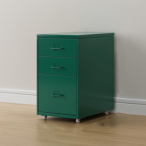 Aktenschrank Aus Eisen Mit 3 Schubladen, Rollschrank Unter Dem Schreibtisch, Mobile Aktenschränke Unter Dem Schreibtisch Für Das Home Office,A von WBRSybUK