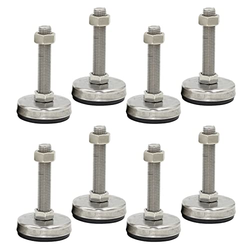 8er-Pack 65 mm Edelstahlschraube Nivellierfüße Verstellbare Möbelbeine Büromöbel Mechanische Ausrüstung Leveler(M12x80mm) von WBTAJZHY