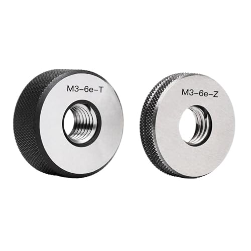 Gewindelehrring, 1SET 6e M2-M12 Standard-metrischer Gewindelehrring mit feiner Verzahnung, Messwerkzeug M2M3M4M5M6M8M12(M12X1 6e T Z) von WBTAJZHY
