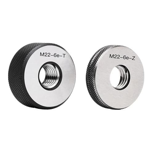 Gewindelehrring, 1SET 6e M20-M27 Standard-metrischer Gewindelehrring mit feiner Verzahnung, Messwerkzeug M20M22M24M27(M22X1.5 6e T Z) von WBTAJZHY