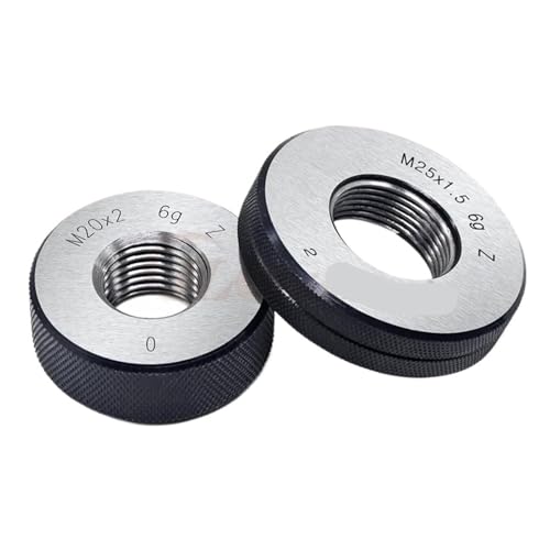 Gewindelehrring M45 M46 M48 M50 M52 M55 * 5 * 4 * 3 * 2 * 12A Gewindelehrring TZ TPI Gewindelehrring Go- und No-Go-Ringlehre 2 Teile/Satz(M55x2) von WBTAJZHY