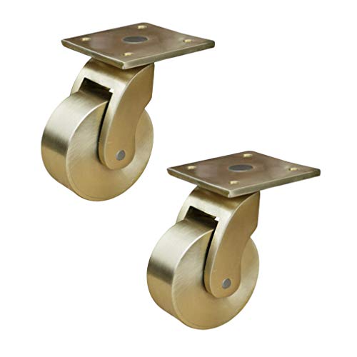 Lenkrollen aus massivem Messing, 60 mm Möbelrollen, 360 Grad drehbare Lenkrollen, Ersatzrollen, keine Kratzer/Lärm, for Wohnmöbel, 2 Stück Lenkrollen aus massivem Messing, 60 mm Möbelrollen, 360 Grad drehbare Lenkrollen, Ersatzrollen, keine Kratzer/Lärm, for Wohnmöbel, 2 Stück von WBTAJZHY
