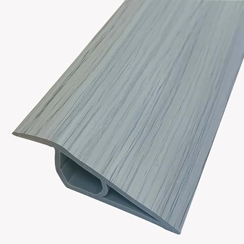 Schwellenleiste, Bodenübergangsleiste Holzmaserung Übergangsleiste mit Selbstklebeband, Schwellentrennleiste for PVC-Böden/Kantenreduzierabdeckung, Kantenschutzleiste for Verbinden von Lücken(Gray) von WBTAJZHY