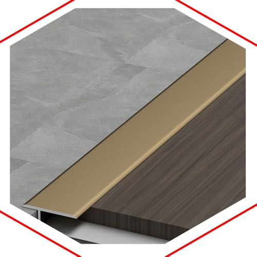 Schwellenleiste,Bodenübergangsleiste, Flache Bodentrennleiste, T-Form-Schwellenleiste, Übergangsleiste for Türschwellen, goldene Kantenleiste for Fliesen-/Laminat-/Holzböden/Türöffnungen(Gold,W24MM) Schwellenleiste,Bodenübergangsleiste, Flache Bodentrennleiste, T-Form-Schwellenleiste, Übergangsleiste for Türschwellen, goldene Kantenleiste for Fliesen-/Laminat-/Holzböden/Türöffnungen(Gold,W24MM) von WBTAJZHY