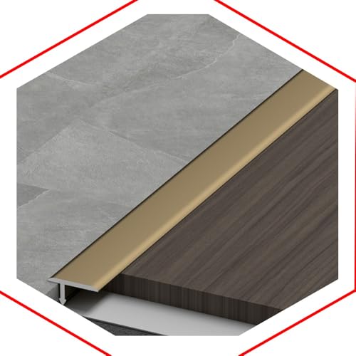 Schwellenleiste,Bodenübergangsleiste, Flache Bodentrennleiste, T-Form-Schwellenleiste, Übergangsleiste for Türschwellen, goldene Kantenleiste for Fliesen-/Laminat-/Holzböden/Türöffnungen(Gold,W12MM) Schwellenleiste,Bodenübergangsleiste, Flache Bodentrennleiste, T-Form-Schwellenleiste, Übergangsleiste for Türschwellen, goldene Kantenleiste for Fliesen-/Laminat-/Holzböden/Türöffnungen(Gold,W12MM) von WBTAJZHY