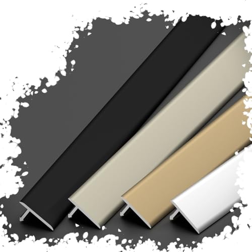 Schwellenleiste,Bodenübergangsleiste, T-Form-Schwellennahtabdeckung, Türkantenverkleidung for Holzböden, Fliesen, Laminat, flache Trennleiste for Aluminiumböden, 12/16/24 mm, Schwarzgold(Black,W24MM) Schwellenleiste,Bodenübergangsleiste, T-Form-Schwellennahtabdeckung, Türkantenverkleidung for Holzböden, Fliesen, Laminat, flache Trennleiste for Aluminiumböden, 12/16/24 mm, Schwarzgold(Black,W24MM) von WBTAJZHY