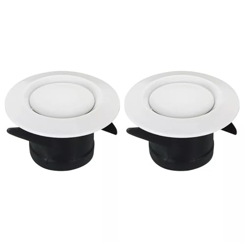 Soffit Vents 2pcs 3 Inch Round Air Vent Adjustable Ceiling Diffuser Grill Louver Soffit Vent ABS Plastic Diameter 120mm Height 65mm von WBTAJZHY
