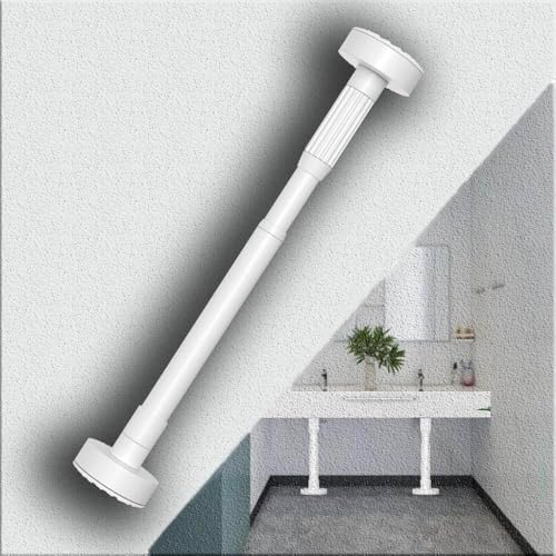 Verstellbare Beine, Bohrfreie Stützstangen for Küchenspülen, Stützbeine aus Edelstahl for Badezimmermöbelbeine(White,Height 50 80cm) von WBTAJZHY