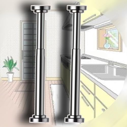 Verstellbare Beine, Teleskop-Stützstangen for Küchenspülen-Möbelbeine, Stützstange unter der Spüle aus Edelstahl for Küchenbadezimmer(2*Height 20 30 cm(7.9" 11.8")) von WBTAJZHY