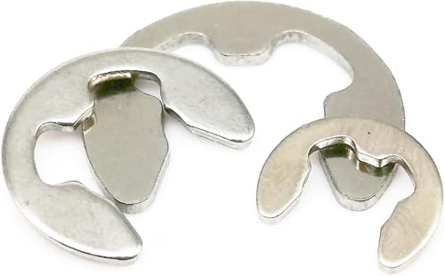 WBTAJZHY Externe Sicherungsringe, Sprengringe M1.2 .5 M2 M3 M4 M5 M6 M7 M8 M9M10M11M12M13M15M16 304 Edelstahl-Wellensicherungsring-Unterlegscheibe Externer E-Clip-Sicherungsring(M2.5 100pcs) von WBTAJZHY