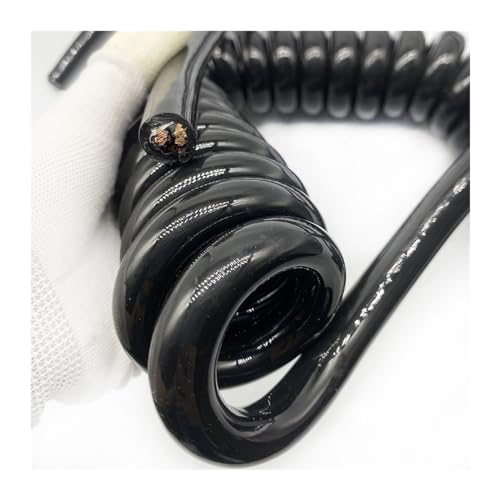 WBTAJZHY Federkabel 5-adrig 4 mm2 elastisches Spiralkabel for die Heckklappe, Draht, ausziehbare Feder for Automobile(Stretch 4 Meter) von WBTAJZHY