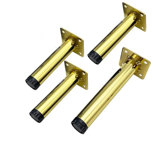 WBTAJZHY Möbelfüße, 4-teilige Möbelstützfüße, Metallsofa-Ersatz, Metall-DIY-Möbelersatz-Stützfüße, Beine for Sofa, Tisch, Stuhl, Schreibtisch, Küchenschrank(Titanium Gold,16cm) von WBTAJZHY