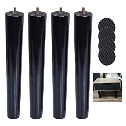 WBTAJZHY Möbelfüße, 4er-Set konische M6-Möbelfüße aus schwarzem Massivholz, runde Ersatz-Schrankfüße mit vorgebohrter 6-mm-Schraube, for Couchtisch, TV-Ständer, Couch, Ottomane(Vertical,25cm/9.84in) WBTAJZHY Möbelfüße, 4er-Set konische M6-Möbelfüße aus schwarzem Massivholz, runde Ersatz-Schrankfüße mit vorgebohrter 6-mm-Schraube, for Couchtisch, TV-Ständer, Couch, Ottomane(Vertical,25cm/9.84in) von WBTAJZHY