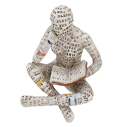WBTY Lesefigur Frauen, Pulp Thinker Statue Ästhetische Skulptur Raumdekor Moderne Abstrakte Dekoration auf Bücherregal Tisch Schreibtisch Zuhause und (G) von WBTY
