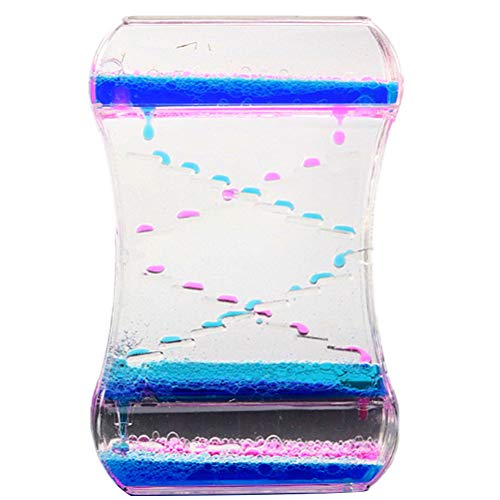 WBTY Tropföl Sanduhr Liquid Motion Bubble Timer Heimdekoration Kinderspielzeug (Blau Rosa) von WBTY
