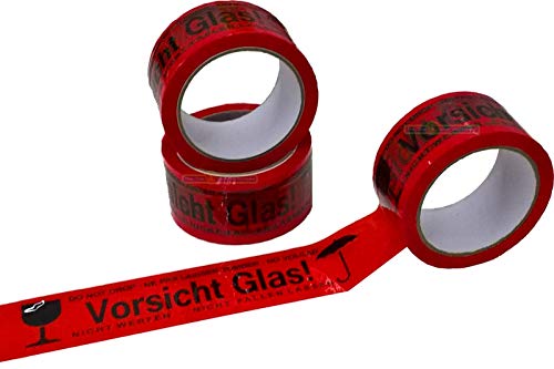 12 Rollen Warnklebeband 'Vorsicht Glas!' mit Kelch und Schirm Rot 12 Rollen Warnklebeband 'Vorsicht Glas!' mit Kelch und Schirm Rot von WBV