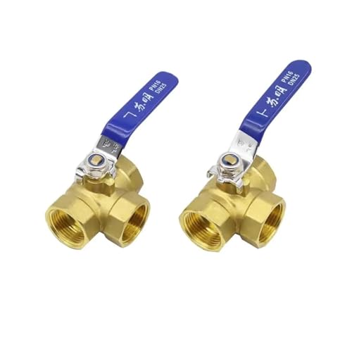 1/4 "3/8" 1/2 "3/4" 1" Innengewinde Vollanschluss T-Anschluss Dreiwege-Messingkugelhahn-Anschlussadapter for Wasser, Öl, Luft, Gas(T-Mobel,3I4 Female) von WBZARCPNG