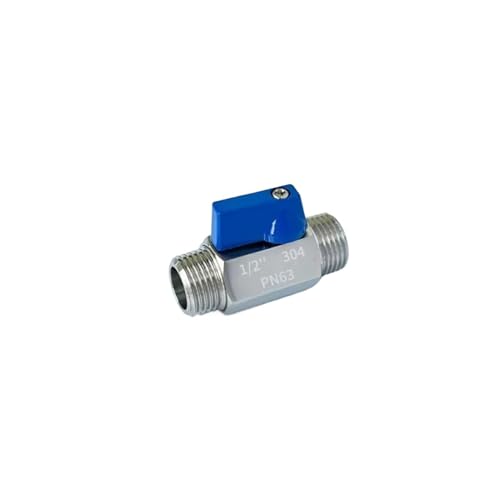 1/8 "1/4" 3/8 "1/2" 3/4 "1" Männlich Weiblich Gewinde 304 Edelstahl Mini Ablauf Ball Ventil(Blue Male,ABC_3/4") von WBZARCPNG