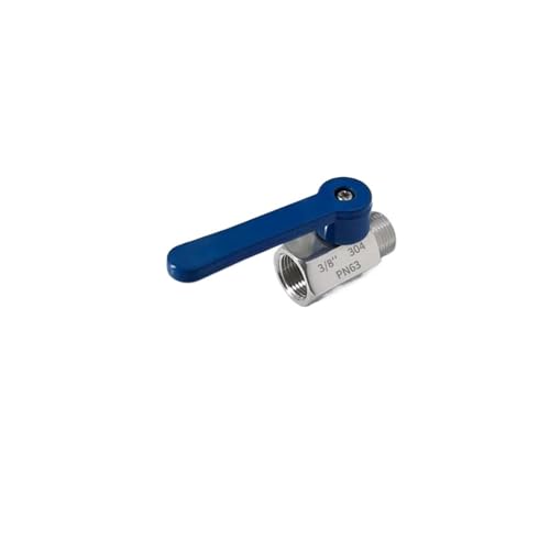 1/8 "1/4" 3/8 "1/2" 3/4 "1" Männlich Weiblich Gewinde 304 Edelstahl Mini Ball ventil Mit Lange Griff(Blue Female-Male,ABC_1/4") von WBZARCPNG