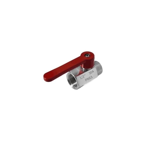 1/8 "1/4" 3/8 "1/2" 3/4 "1" Männlich Weiblich Gewinde 304 Edelstahl Mini Ball ventil Mit Lange Griff(Red Female-Male,ABC_1/2") von WBZARCPNG