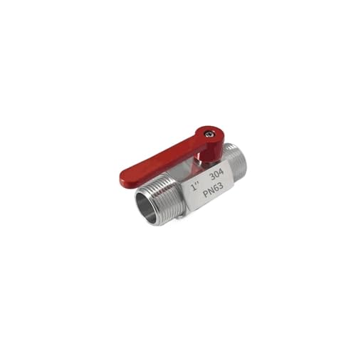 1/8 "1/4" 3/8 "1/2" 3/4 "1" Männlich Weiblich Gewinde 304 Edelstahl Mini Ball ventil Mit Lange Griff(Red Male,ABC_3/4") von WBZARCPNG