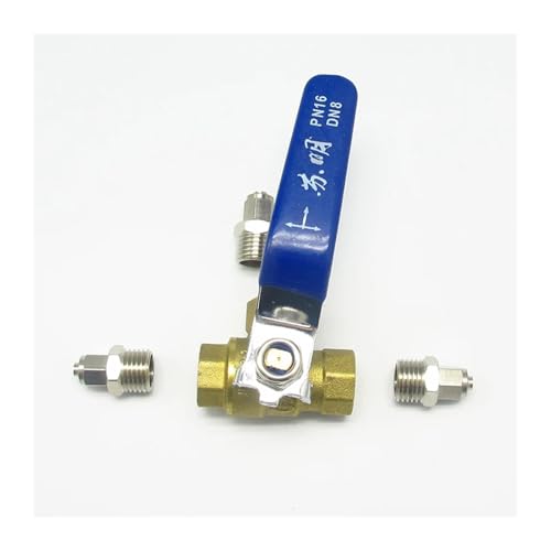 4mm 6mm 8mm 10mm 12mm 14mm 16mm 19mm Schlauchanschluss Vollanschluss T-Anschluss Dreiwege-Messingkugelhahnanschluss for Wasser, Öl, Luft, Gas(Quick twist tee,T-MODEL_14MM) von WBZARCPNG