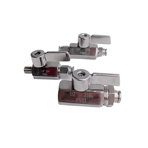 4mm 6mm 8mm 10mm 12mm 14mm Schnellsteckverbindung zu 1/8 "1/4" 3/8 "1/2" Männlich Weiblich Gewinde 304 Edelstahl Mini Kugelhahn(1I8 Female,6mm) von WBZARCPNG