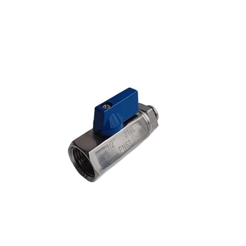 4mm 6mm 8mm 10mm Schnell-Steckverbindung 1/8 "1/4" 3/8 "1/2" männlich Weiblich Gewinde 304 Edelstahl Mini-Kugelhahn Blauer Griff(1I8 Male,8mm) von WBZARCPNG