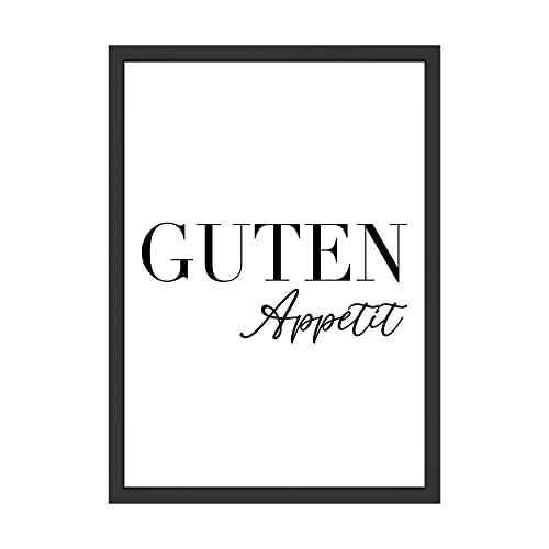 "Guten Appetit" Esszimmer Dekoration Wanddbild Küche Poster Bild Essen Wanddeko (ohne Rahmen) von WBdesignz