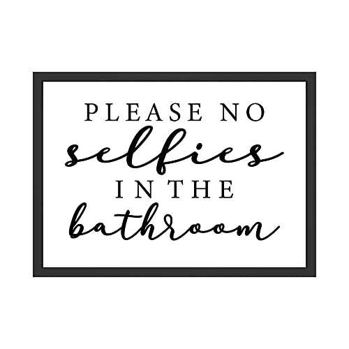 "Please No Selfies In The Bathroom" Badezimmer Bild Lustig Bad Wanddeko Poster Wandbild (ohne Rahmen) von WBdesignz