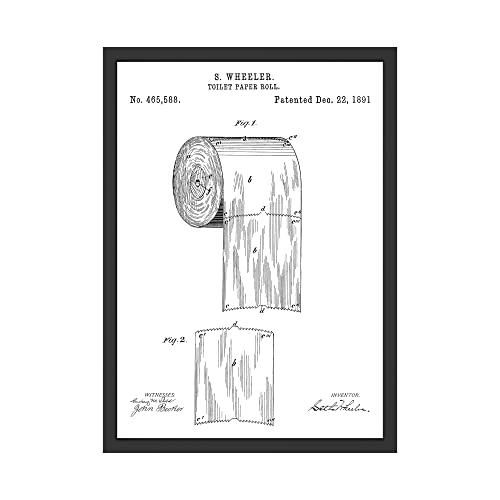 Toilettenpapier Patent Bild Klopapier Poster Badezimmer Wandbild Wanddeko Wandposter Bad (ohne Rahmen) von WBdesignz