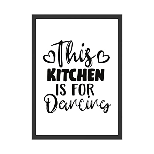 WBdesignz This Kitchen Is For Dancing Lustiges Küchen Bild Poster Deko Wandbild (ohne Rahmen) von WBdesignz
