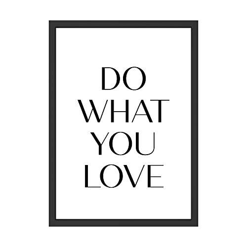 Wandbild "Do What You Love" - Geschenkidee für das Wohnzimmer, Schlafzimmer oder Esszimmer - Wandbild Bild Poster mit Spruch (ohne Rahmen) von WBdesignz