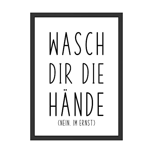 "Wasch dir die Hände. Nein im Ernst" Badezimmer Bild Lustiger Spruch Toilette Poster Bad (ohne Rahmen) von WBdesignz