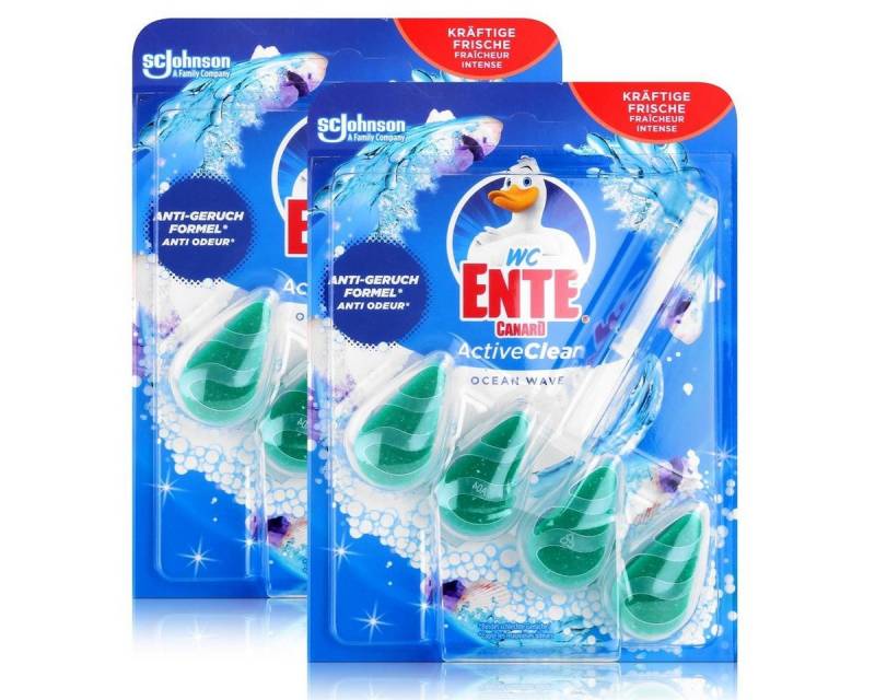WC Ente WC Ente ActiveClean Einhänger Ocean Wave 38,6g WC-Frische (2er Pack) WC-Reiniger von WC Ente