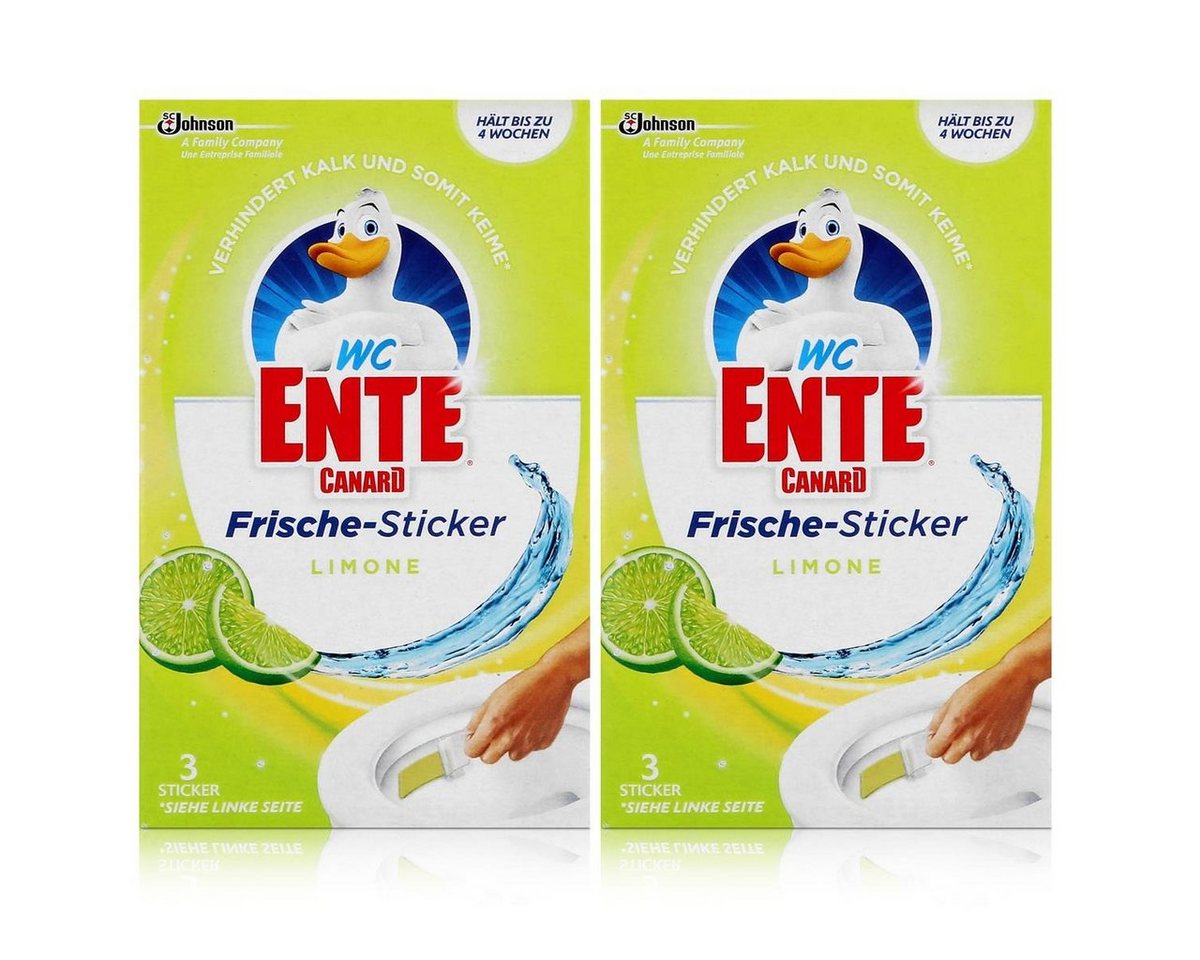 WC Ente WC Ente Frische-Sticker Limone 3x9g WC-Frische (2er Pack) WC-Reiniger von WC Ente