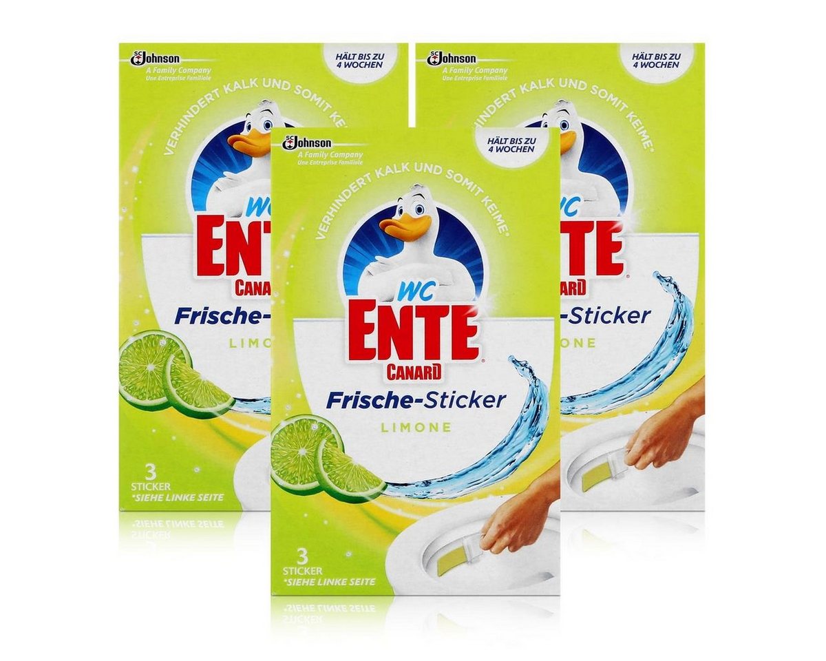 WC Ente WC Ente Frische-Sticker Limone 3x9g WC-Frische (3er Pack) WC-Reiniger von WC Ente