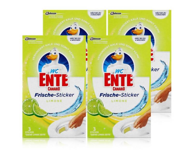 WC Ente WC Ente Frische-Sticker Limone 3x9g WC-Frische (4er Pack) WC-Reiniger von WC Ente