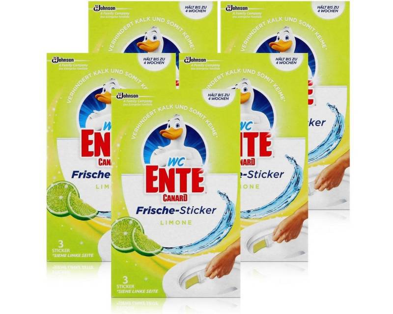 WC Ente WC Ente Frische-Sticker Limone 3x9g WC-Frische (5er Pack) WC-Reiniger von WC Ente